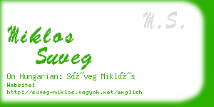 miklos suveg business card